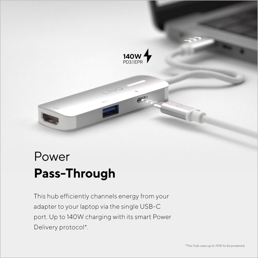 LINQ 4K HDMI Adapter with PD and USB-A