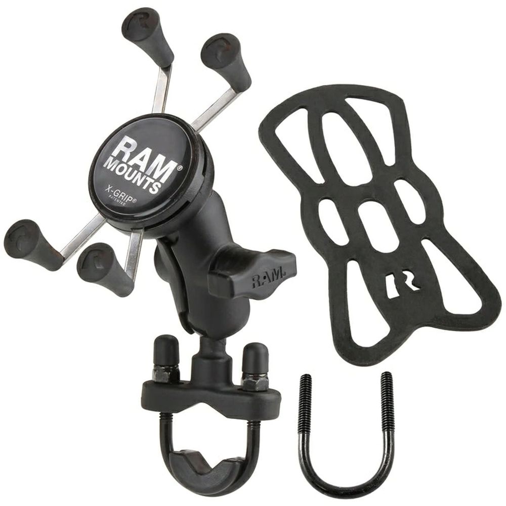 RAM Mounts X-Grip Phone Mount with Handlebar U-Bolt Base - Short