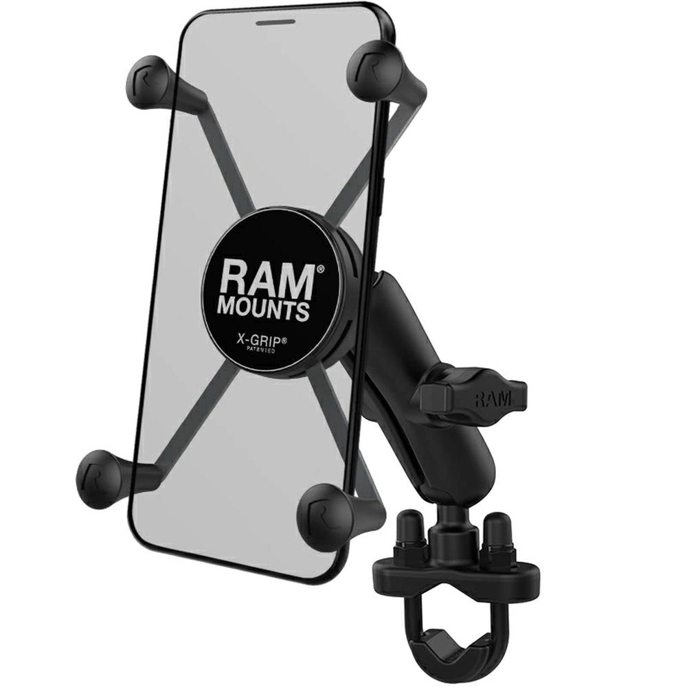 RAM Mounts X-Grip Large Phone Mount with Handlebar U-Bolt Base - Short