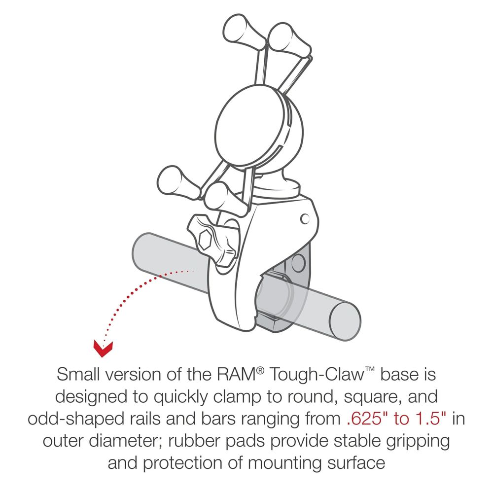 RAM Mounts X-Grip Phone Mount with RAM Snap-Link Tough-Claw