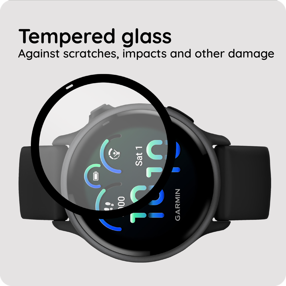 Garmin Vivoactive 6 - 2 pack - Screenprotector Tempered Glass