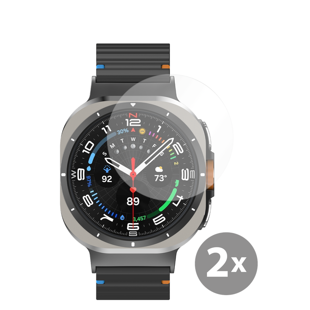 Samsung Galaxy Watch Ultra (2025) - 2 pack - Screenprotector Tempered Glass