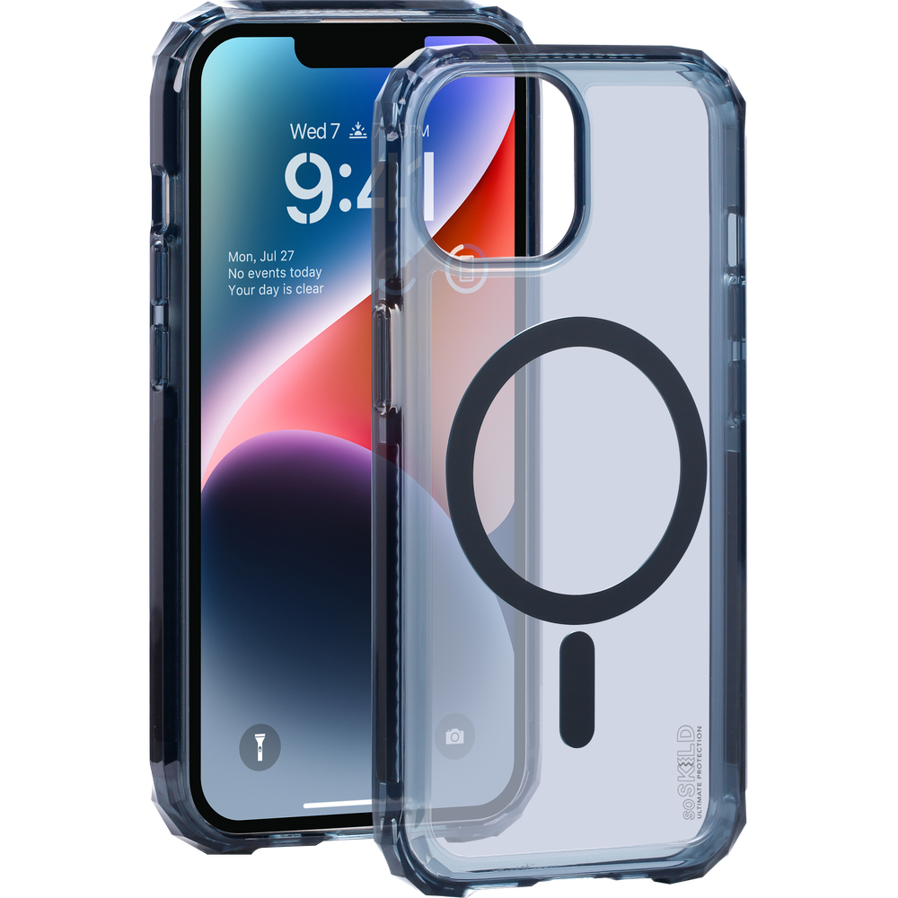 iPhone 15 Defend Magnetic Case Armor Hoesje - Rookgrijs