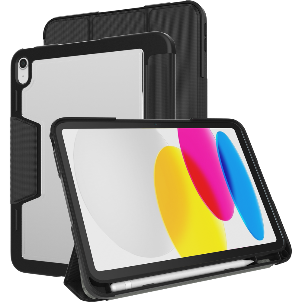 iPad 2025 (11th Gen) / iPad 2022 (10th Gen) Armor Hoesje Militaire Bescherming - Zwart