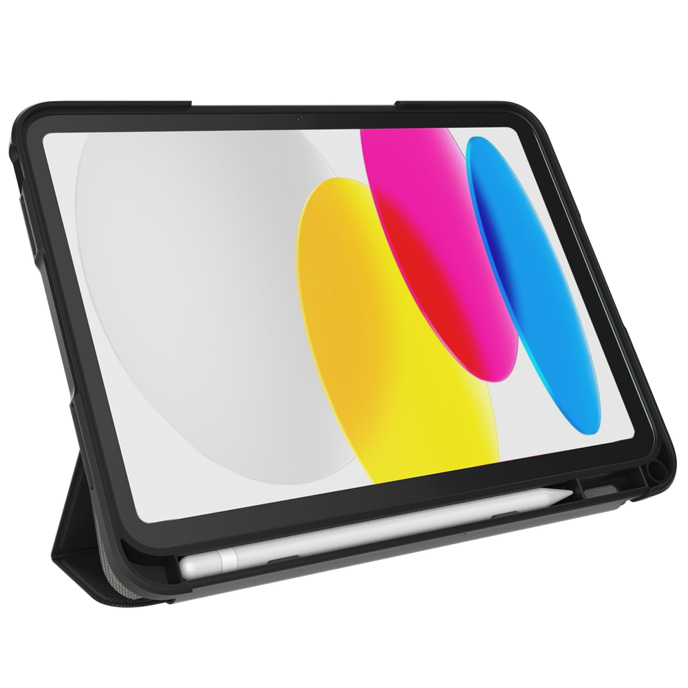 iPad 2025 (11th Gen) / iPad 2022 (10th Gen) Armor Hoesje Militaire Bescherming - Zwart