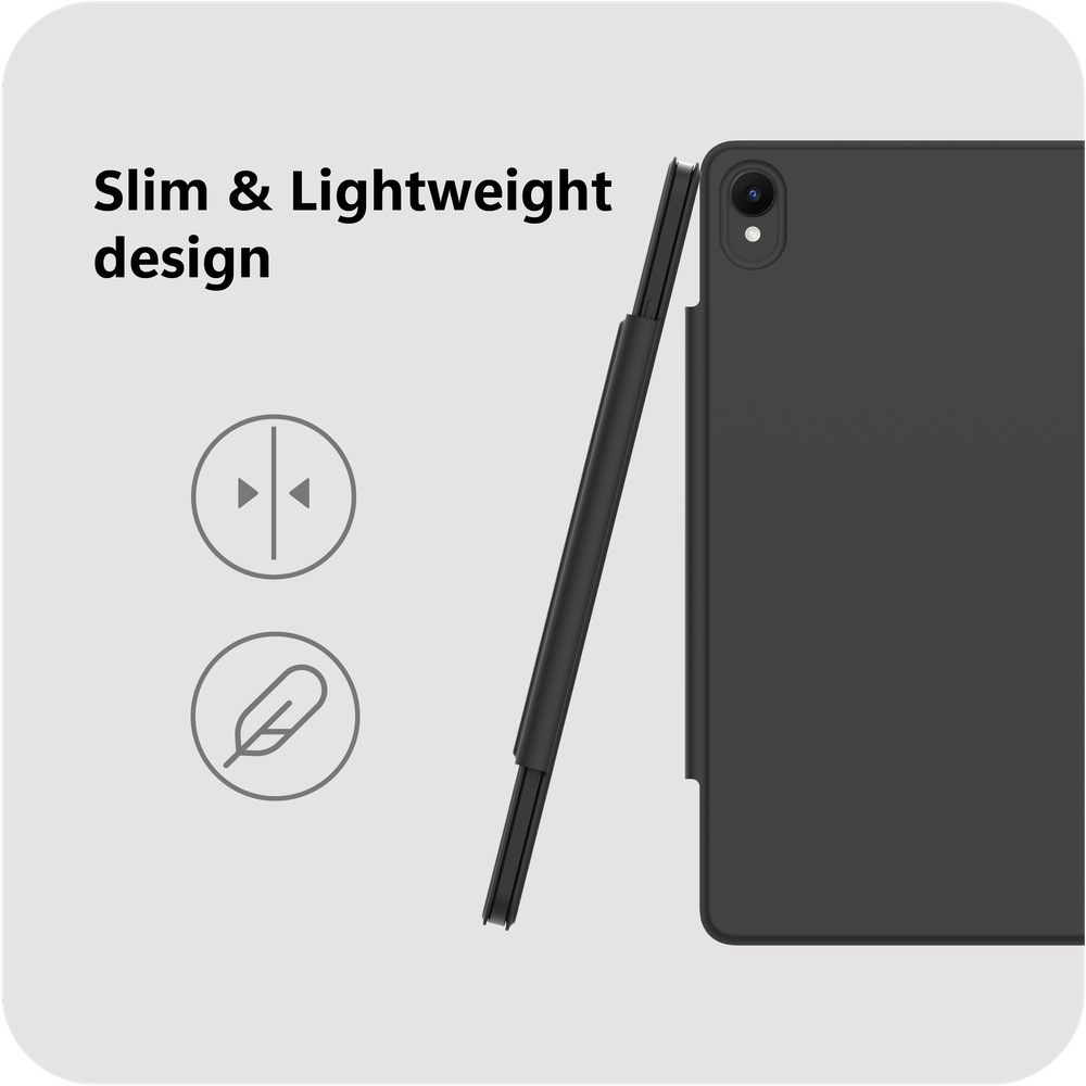 Samsung Galaxy Tab S11 - Magnetic Sleek TriFold Case - Black