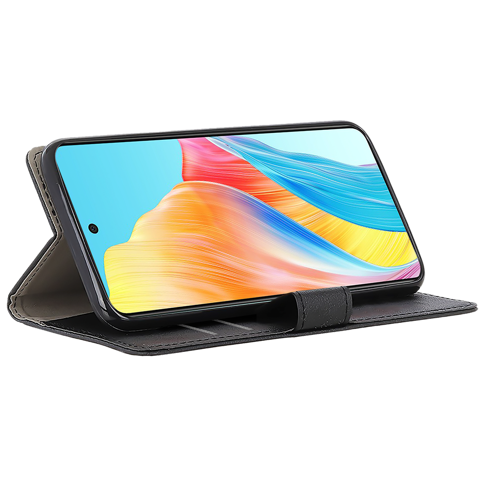 Oppo A58 4G Wallet Hoesje - Zwart
