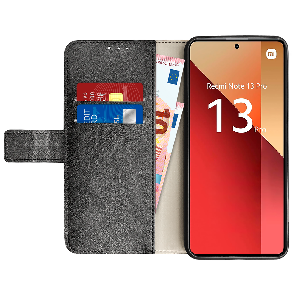 Xiaomi Redmi Note 13 Pro 5G Wallet Hoesje - Zwart