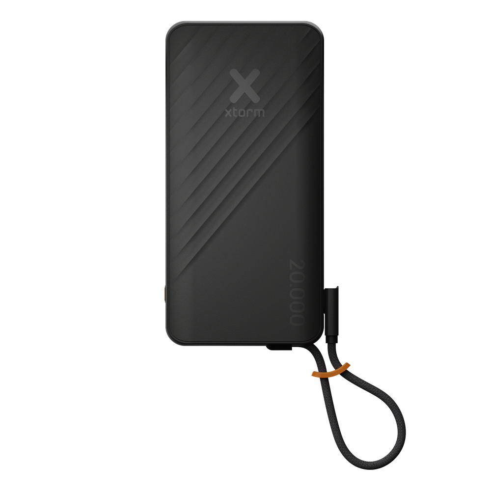 Xtorm 30W Go2 Evolution FastCharge Powerbank 20.000 mAh - Built-in Cable - Antraciet - XG2E30W201C