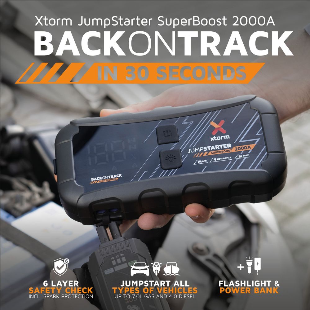Xtorm 2000A Superboost Jumpstarter - 15W Powerbank & Flashlight - XJS201